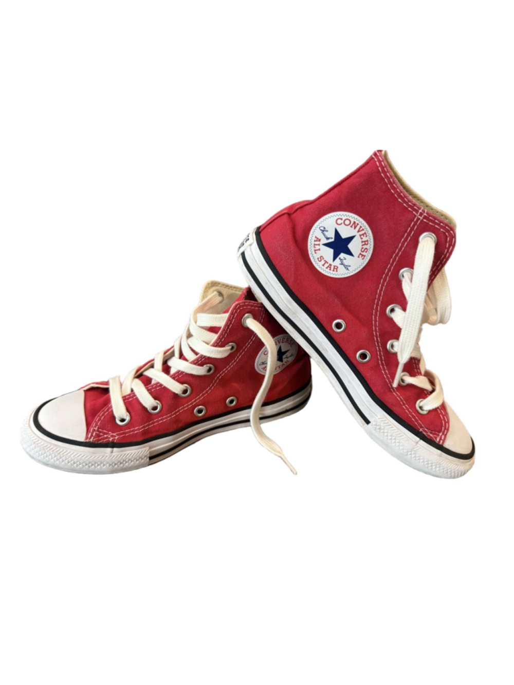 Girls Converse Red Chuck Taylor All Star High Top Sneakers Size 1